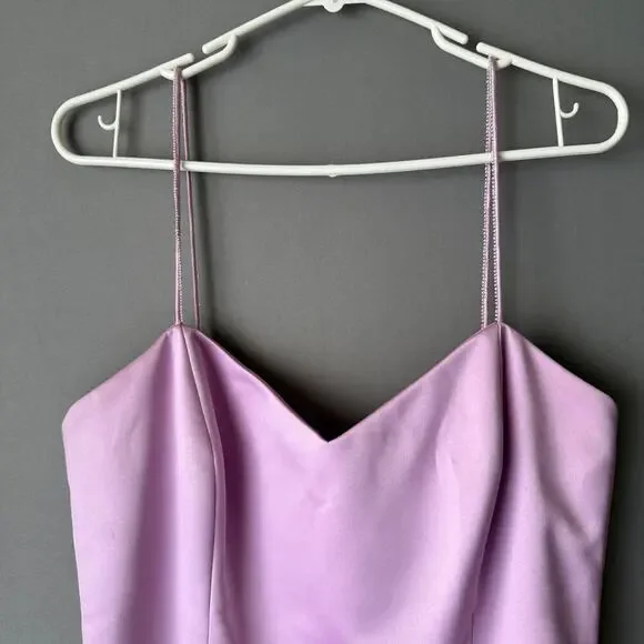 Nicole Miller sz 12 Pink spaghetti strap formal gown dress - Picture 3 of 10